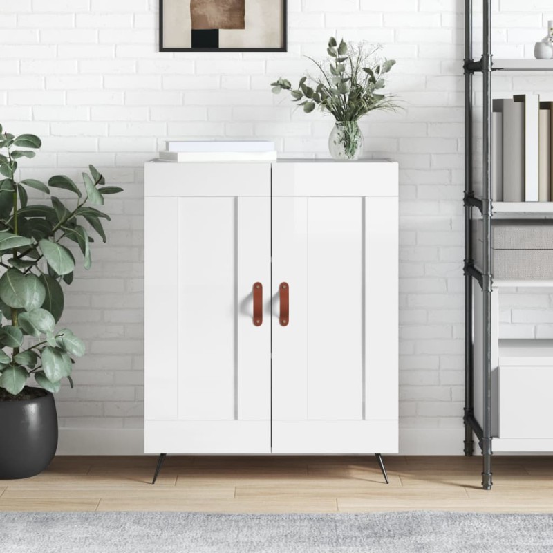 vidaXL Sideboard Hochglanz-Weiß 69,5x34x90 cm Holzwerkstoff vidaXL Sideboard Hochglanz-Weiß 69,5x34x90 cm Holzwerkstoff