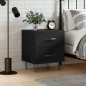 vidaXL Nachttisch Schwarz 40x35x47,5 cm Holzwerkstoff vidaXL Nachttisch Schwarz 40x35x47,5 cm Holzwerkstoff