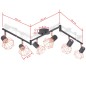 vidaXL Deckenleuchte mit 6 Strahlern E14 Schwarz und Kupfer vidaXL Deckenleuchte mit 6 Strahlern E14 Schwarz und Kupfer