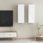 vidaXL TV-Schränke 2 Stk. Hochglanz Weiß 30,5x30x90 cm Holzwerkstoff vidaXL TV-Schränke 2 Stk. Hochglanz Weiß 30,5x30x90 cm Holzwerkstoff