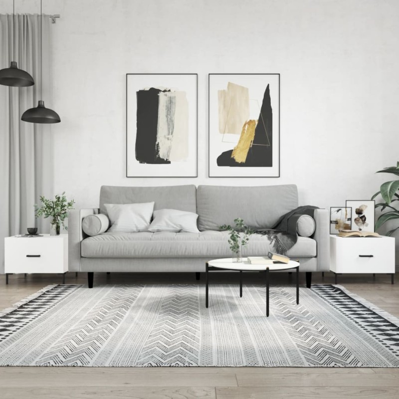 vidaXL Couchtische 2 Stk. Weiß 50x50x40 cm Holzwerkstoff vidaXL Couchtische 2 Stk. Weiß 50x50x40 cm Holzwerkstoff