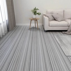 vidaXL PVC-Fliesen Selbstklebend 55 Stk. 5,11 m² Hellgrau