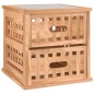 vidaXL Nachttisch 34x34x34 cm Massivholz Nussbaum vidaXL Nachttisch 34x34x34 cm Massivholz Nussbaum