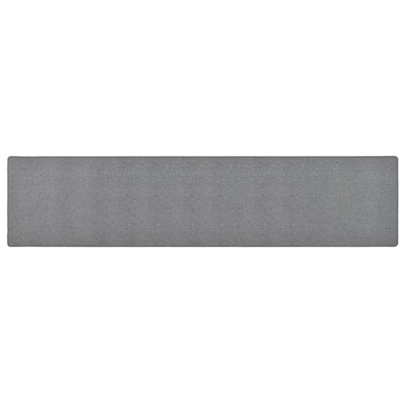 vidaXL Teppichläufer Dunkelgrau 80x400 cm vidaXL Teppichläufer Dunkelgrau 80x400 cm