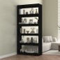 vidaXL Bücherregal/Raumteiler Schwarz 80x30x167,4 cm Massivholz Kiefer vidaXL Bücherregal/Raumteiler Schwarz 80x30x167,4 cm Massivholz Kiefer