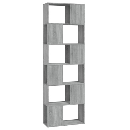 vidaXL Bücherregal/Raumteiler Grau Sonoma 60x24x186 cm