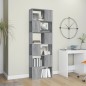vidaXL Bücherregal/Raumteiler Grau Sonoma 60x24x186 cm vidaXL Bücherregal/Raumteiler Grau Sonoma 60x24x186 cm