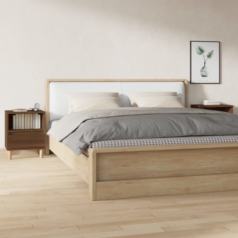 vidaXL Nachttische 2 Stk. Braun Eichen-Optik 40x35x50 cm vidaXL Nachttische 2 Stk. Braun Eichen-Optik 40x35x50 cm