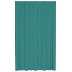 vidaXL Dachpaneele 36 Stk. Verzinkter Stahl Grün 80x45 cm