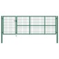 vidaXL Gartentor mit Pfosten 350 x 100 cm Stahl Grün vidaXL Gartentor mit Pfosten 350 x 100 cm Stahl Grün