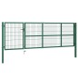 vidaXL Gartentor mit Pfosten 350 x 100 cm Stahl Grün vidaXL Gartentor mit Pfosten 350 x 100 cm Stahl Grün