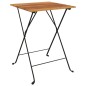 vidaXL Bistrotisch Klappbar 55x54x71 cm Massivholz Teak und Stahl vidaXL Bistrotisch Klappbar 55x54x71 cm Massivholz Teak und Stahl