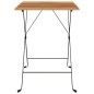 vidaXL Bistrotisch Klappbar 55x54x71 cm Massivholz Teak und Stahl vidaXL Bistrotisch Klappbar 55x54x71 cm Massivholz Teak und Stahl