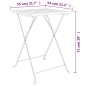 vidaXL Bistrotisch Klappbar 55x54x71 cm Massivholz Teak und Stahl vidaXL Bistrotisch Klappbar 55x54x71 cm Massivholz Teak und Stahl