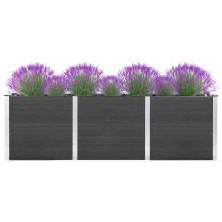 vidaXL Garten-Hochbeet 300x100x91 cm WPC Grau