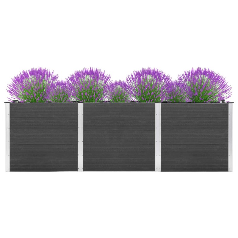 vidaXL Garten-Hochbeet 300x100x91 cm WPC Grau vidaXL Garten-Hochbeet 300x100x91 cm WPC Grau