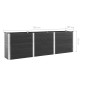 vidaXL Garten-Hochbeet 300x100x91 cm WPC Grau vidaXL Garten-Hochbeet 300x100x91 cm WPC Grau