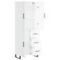 Highboard Hochglanz-Weiß 69,5x34x180 cm Holzwerkstoff Highboard Hochglanz-Weiß 69,5x34x180 cm Holzwerkstoff