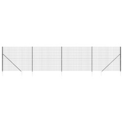 Maschendrahtzaun mit Bodenhülsen Anthrazit 2x10 m