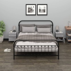 vidaXL Nachttische 2 Stk. Grau Sonoma 40x35x50 cm