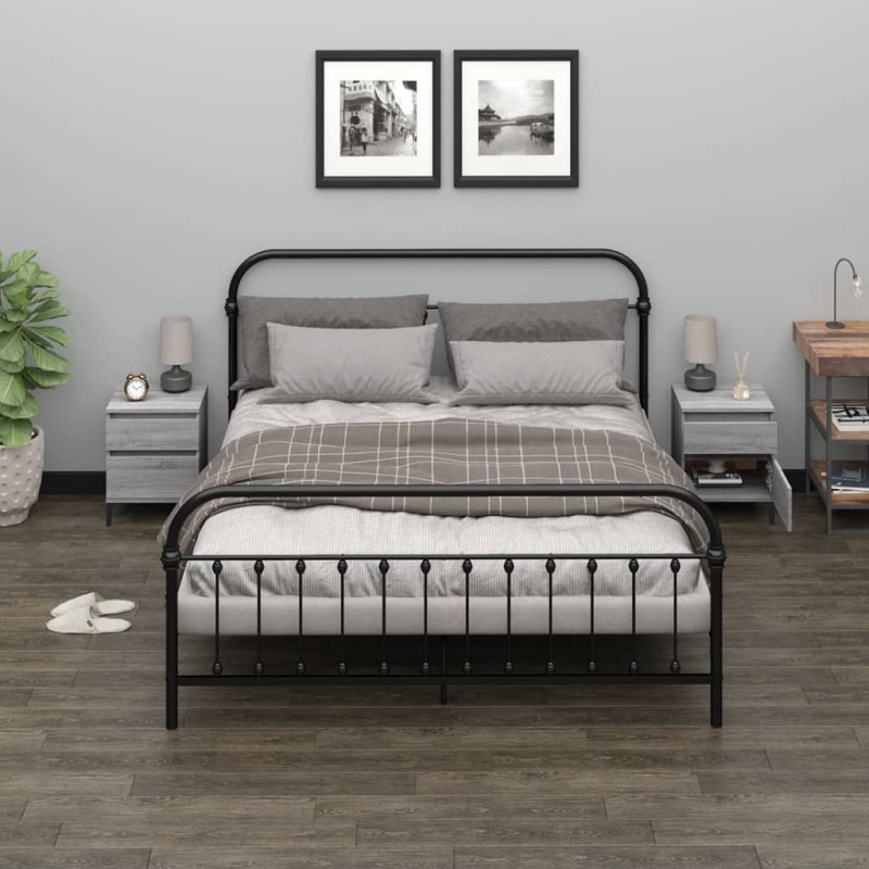 vidaXL Nachttische 2 Stk. Grau Sonoma 40x35x50 cm vidaXL Nachttische 2 Stk. Grau Sonoma 40x35x50 cm