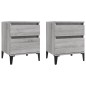 vidaXL Nachttische 2 Stk. Grau Sonoma 40x35x50 cm vidaXL Nachttische 2 Stk. Grau Sonoma 40x35x50 cm