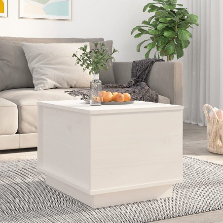 vidaXL Couchtisch Weiß 40x50x35 cm Massivholz Kiefer