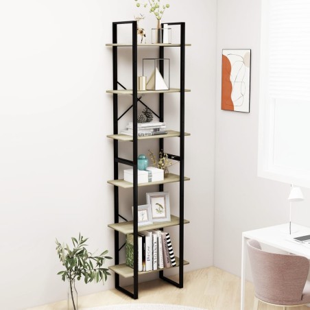 vidaXL Lagerregal Sonoma-Eiche 60x30x210 cm Holzwerkstoff