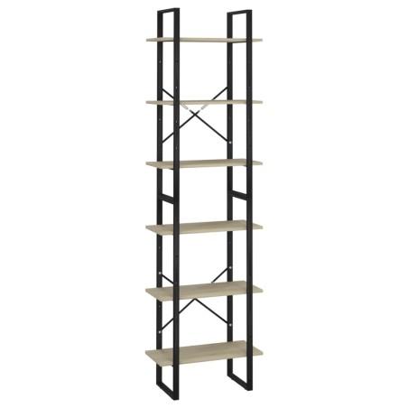 vidaXL Lagerregal Sonoma-Eiche 60x30x210 cm Holzwerkstoff