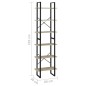 vidaXL Lagerregal Sonoma-Eiche 60x30x210 cm Holzwerkstoff