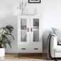 vidaXL Highboard Hochglanz-Weiß 69,5x31x115 cm Holzwerkstoff vidaXL Highboard Hochglanz-Weiß 69,5x31x115 cm Holzwerkstoff