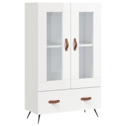 vidaXL Highboard Hochglanz-Weiß 69,5x31x115 cm Holzwerkstoff