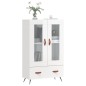 vidaXL Highboard Hochglanz-Weiß 69,5x31x115 cm Holzwerkstoff vidaXL Highboard Hochglanz-Weiß 69,5x31x115 cm Holzwerkstoff