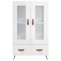 vidaXL Highboard Hochglanz-Weiß 69,5x31x115 cm Holzwerkstoff vidaXL Highboard Hochglanz-Weiß 69,5x31x115 cm Holzwerkstoff