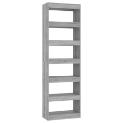 vidaXL Bücherregal/Raumteiler Grau Sonoma 60x30x198 cm