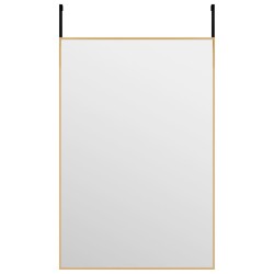 vidaXL Türspiegel Golden 40x60 cm Glas und Aluminium