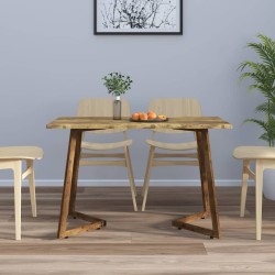 vidaXL Esstisch Dunkelbraun 120x60x74 cm MDF und Eisen