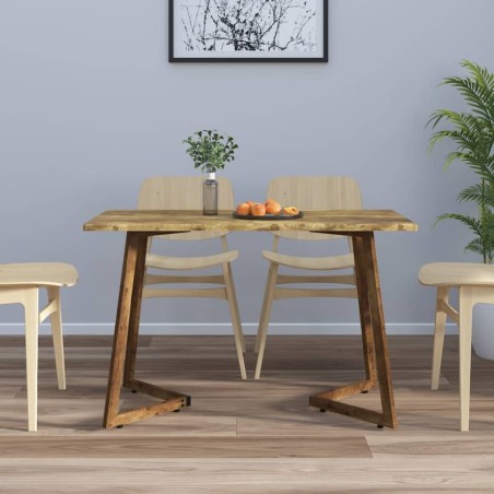 vidaXL Esstisch Dunkelbraun 120x60x74 cm MDF und Eisen