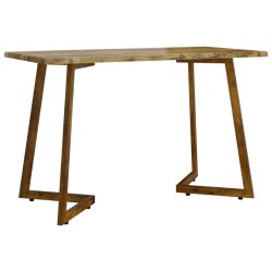 vidaXL Esstisch Dunkelbraun 120x60x74 cm MDF und Eisen