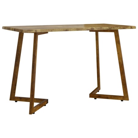 vidaXL Esstisch Dunkelbraun 120x60x74 cm MDF und Eisen