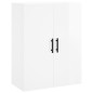Highboard Hochglanz-Weiß 69,5x34x180 cm Holzwerkstoff Highboard Hochglanz-Weiß 69,5x34x180 cm Holzwerkstoff