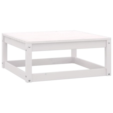 vidaXL Gartenhocker 70x70x30 cm Weiß Massivholz Kiefer