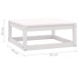 vidaXL Gartenhocker 70x70x30 cm Weiß Massivholz Kiefer vidaXL Gartenhocker 70x70x30 cm Weiß Massivholz Kiefer