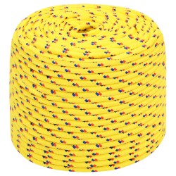 vidaXL Bootsseil Gelb 10 mm 25 m Polypropylen