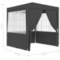 vidaXL Profi-Partyzelt mit Seitenwänden 2,5×2,5m Anthrazit 90 g/m² vidaXL Profi-Partyzelt mit Seitenwänden 2,5×2,5m Anthrazit 90 g/m²