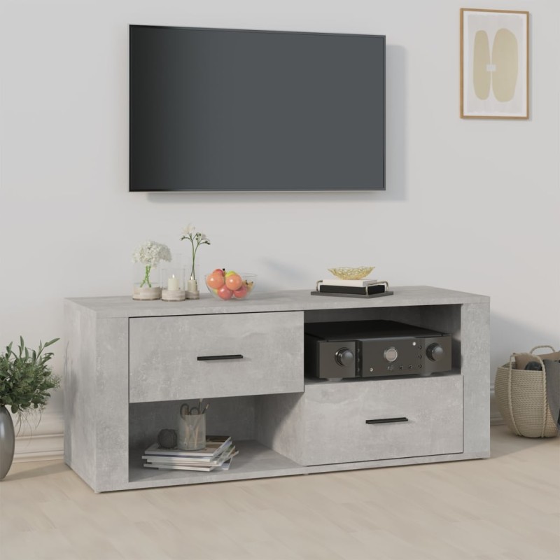 vidaXL TV-Schrank Betongrau 100x35x40 cm Holzwerkstoff vidaXL TV-Schrank Betongrau 100x35x40 cm Holzwerkstoff