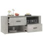 vidaXL TV-Schrank Betongrau 100x35x40 cm Holzwerkstoff vidaXL TV-Schrank Betongrau 100x35x40 cm Holzwerkstoff