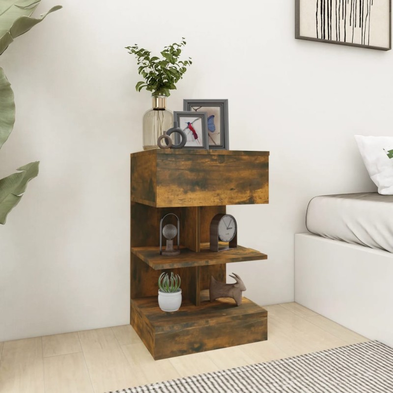 vidaXL Nachttisch Räuchereiche 40x35x65 cm Holzwerkstoff vidaXL Nachttisch Räuchereiche 40x35x65 cm Holzwerkstoff