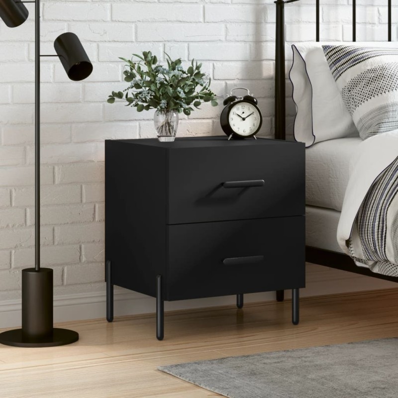 vidaXL Nachttisch Schwarz 40x35x47,5 cm Holzwerkstoff vidaXL Nachttisch Schwarz 40x35x47,5 cm Holzwerkstoff