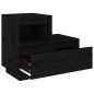 vidaXL Nachttisch Schwarz 60x34x51 cm Massivholz Kiefer vidaXL Nachttisch Schwarz 60x34x51 cm Massivholz Kiefer
